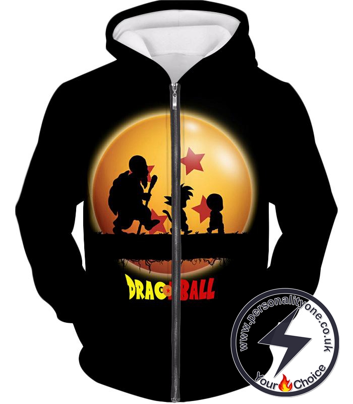 Dragon Ball Super Ultimate Action Anime Dragon Ball Cool Promo Black Zip Up Hoodie